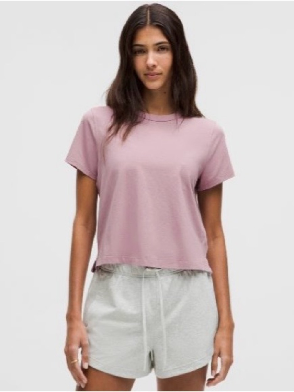 Lululemon Classic-Fit Cotton Blend T-Shirt in Rose Blush Size 6